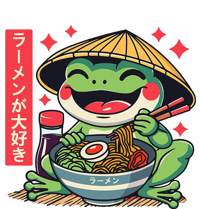 Frog Eating Ramen Kawaii Otaku Japanese Noodles Anime Lovers Insulated Varsity Jacket