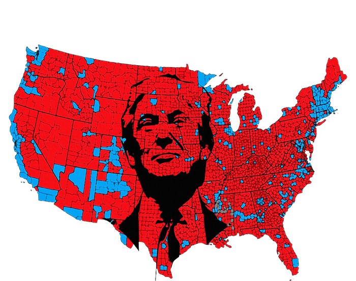 Red Wave Map Of Usa In The Trump 2024 Presidential Election T-Shirt