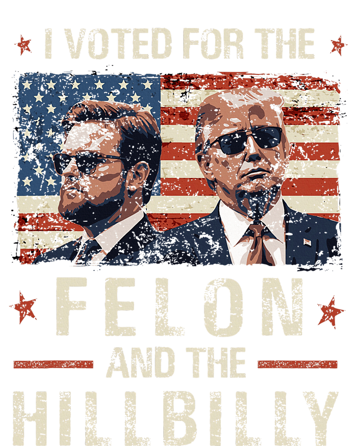 I Voted For The Felon And The Hillbilly 2024 Trump Vance City Backpack