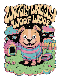 Wiggly Waggly Woof Woof Cute Dog Backyard Design T-Shirt