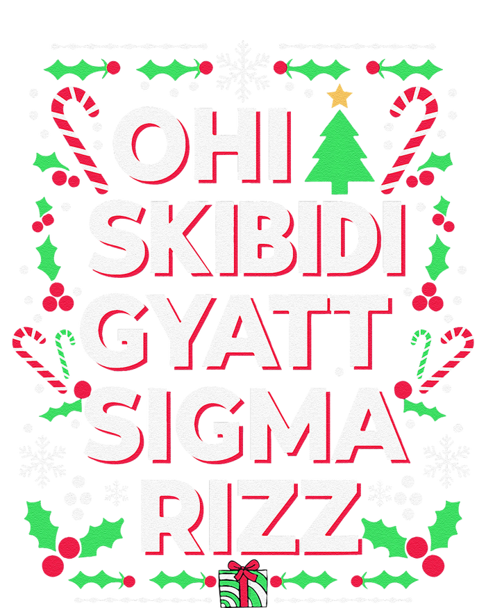 Christmas Ohiskibidi Gyattsigma Rizz Gen Alpha Xmas Party Tall Long Sleeve T-Shirt