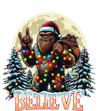 Santa Bigfoot Christmas Lights Funny Sasquatch Believe Xmas T-Shirt