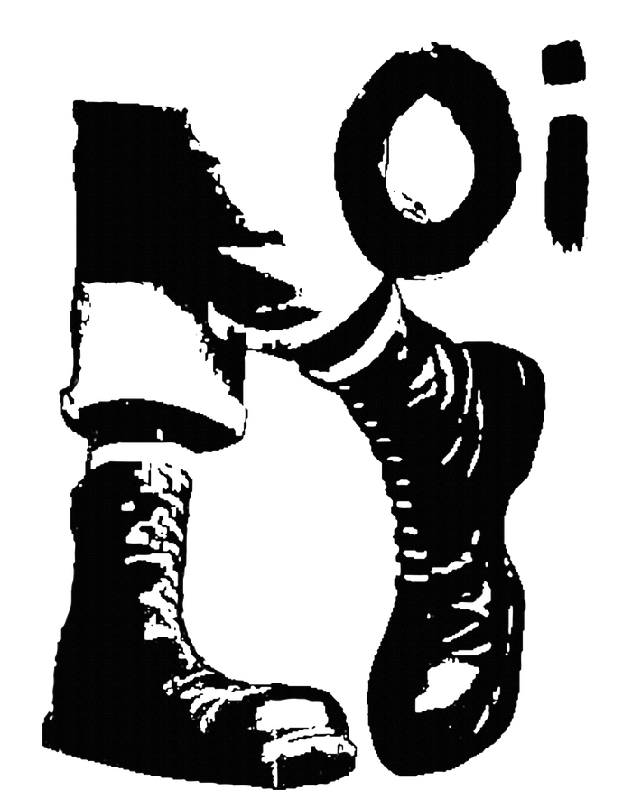 Oi Punk Rock With Combat Boots Kids Hoodie