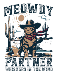 Meowdy Partner Whiskers In The Wind Humor Cool Cowboy Cat T-Shirt