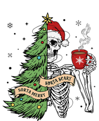 Sorta Merry Sorta Scary Skeleton Snow Christmas Tree Xmas T-Shirt