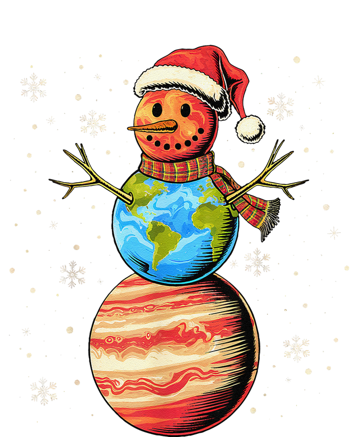 Planets Snowman Space Funny Christmas Astronomy For Tall Long Sleeve T-Shirt