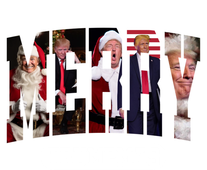 Merry Trumpmas Santa Trump Christmas Pajamas Funny Cool Gift V-Neck T-Shirt