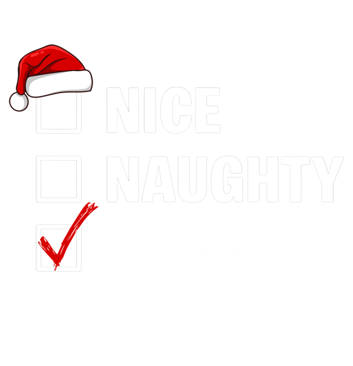 Nice Naughty Voted For Trump Funny Santa Claus Christmas Gift Women's V-Neck T-Shirt