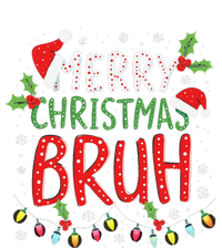 Funny Merry Christmas Bruh Xmas Lights Santa Hat T-Shirt