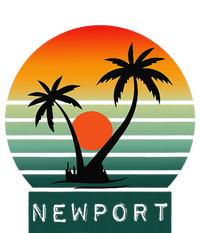 Newport Tropical Sunset Palm Trees Beach Magnet