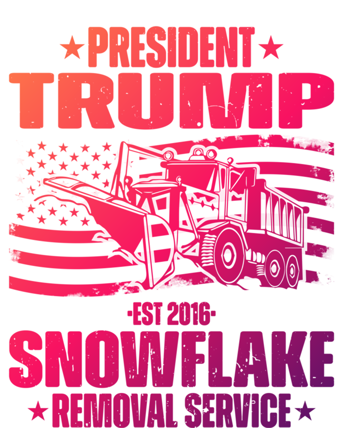 President Trump Snowflake Removal Service Funny Trump 2024 Cool Gift Women's Tri-Blend 3/4-Sleeve Raglan Shirt