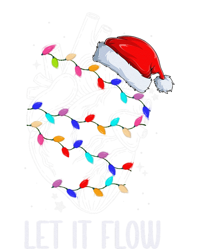 Let It Flow Anatomy Heart Cardiac Nurse Santa Hat Xmas Sustainable Beanie