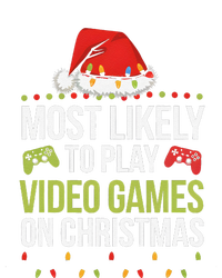 Most Likely To Play Video Games On Christmas Funny Gamer Yupoong Adult 5-Panel Trucker Hat