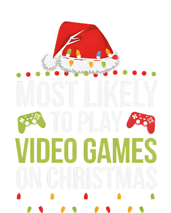 Most Likely To Play Video Games On Christmas Funny Gamer Yupoong Adult 5-Panel Trucker Hat