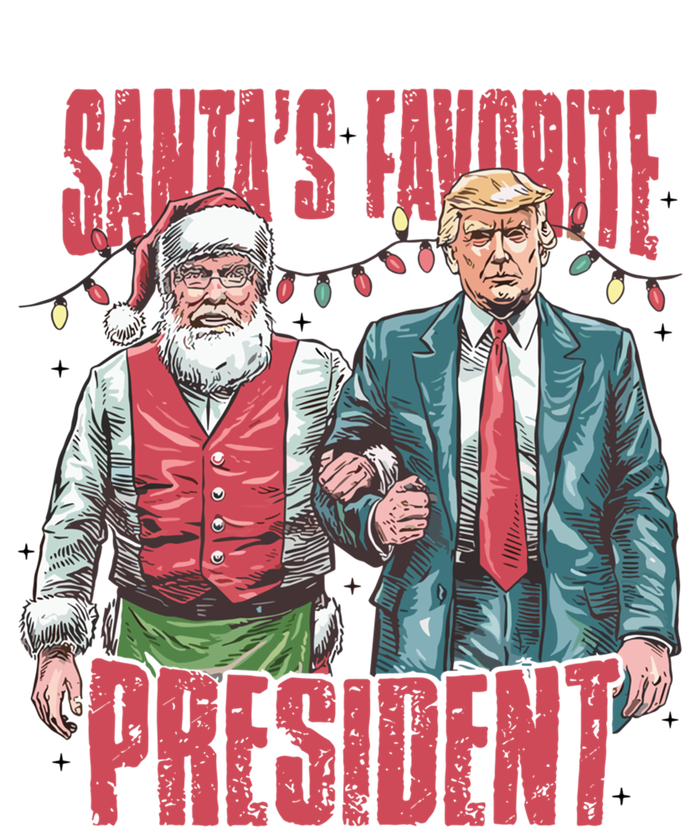 Retro SantaS Favorite President Trump Christmas Santa Trump Gift T-Shirt