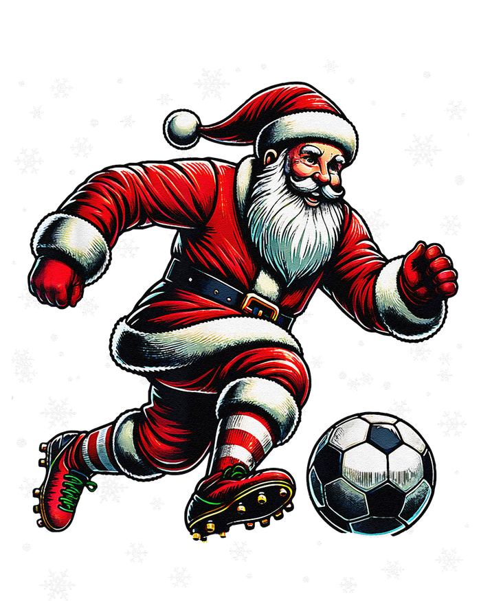 Christmas Soccer Player Sport Lover Santa Hat Xmas Pajamas T-Shirt