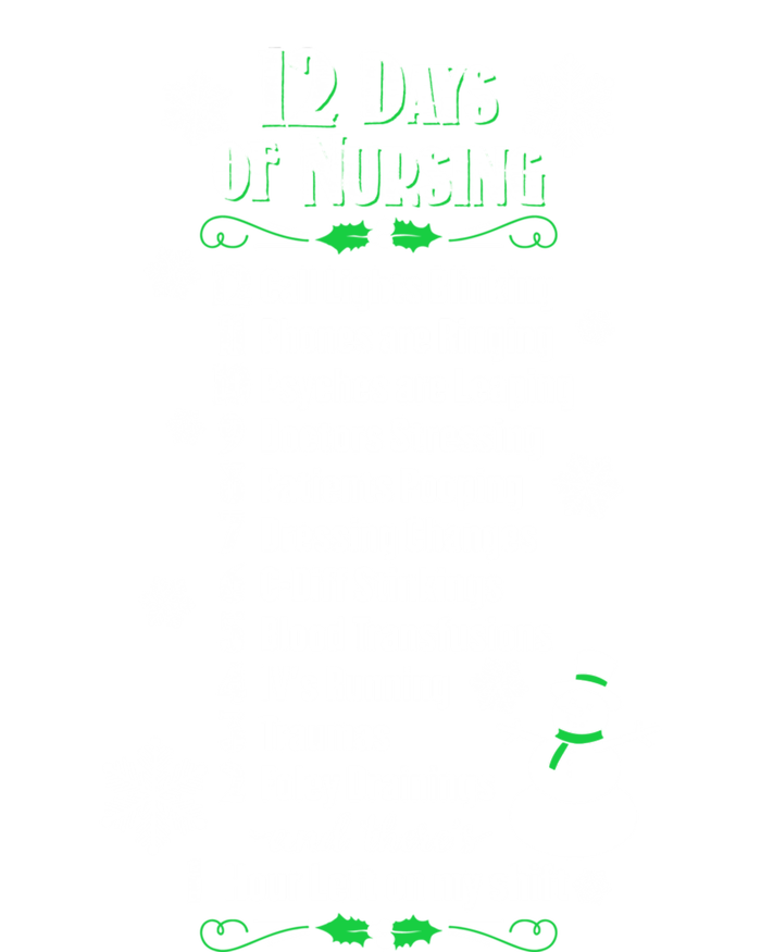 12 Days Of Nursing Funny Nurses Christmas Ugly Gift Valucap Bio-Washed Visor