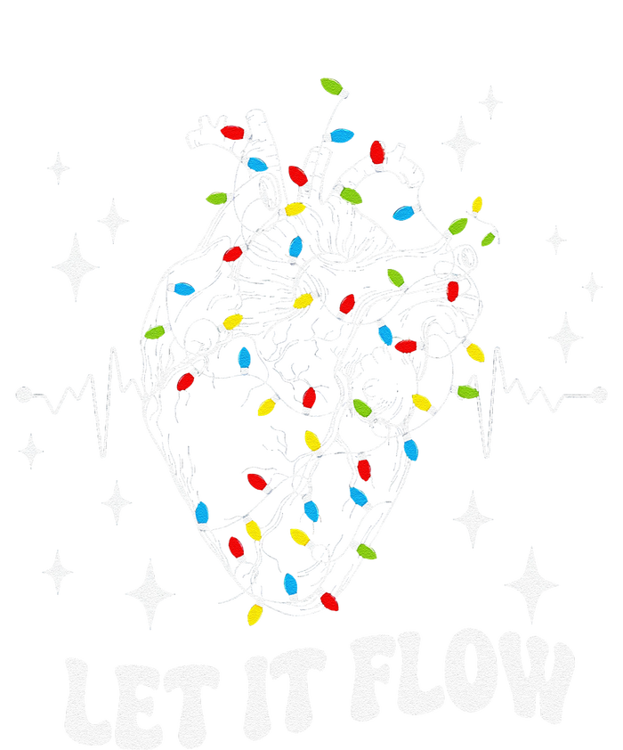 Let It Flow Anatomy Heart Cardiac Nurse Santa Hat Xmas Funny T-Shirt