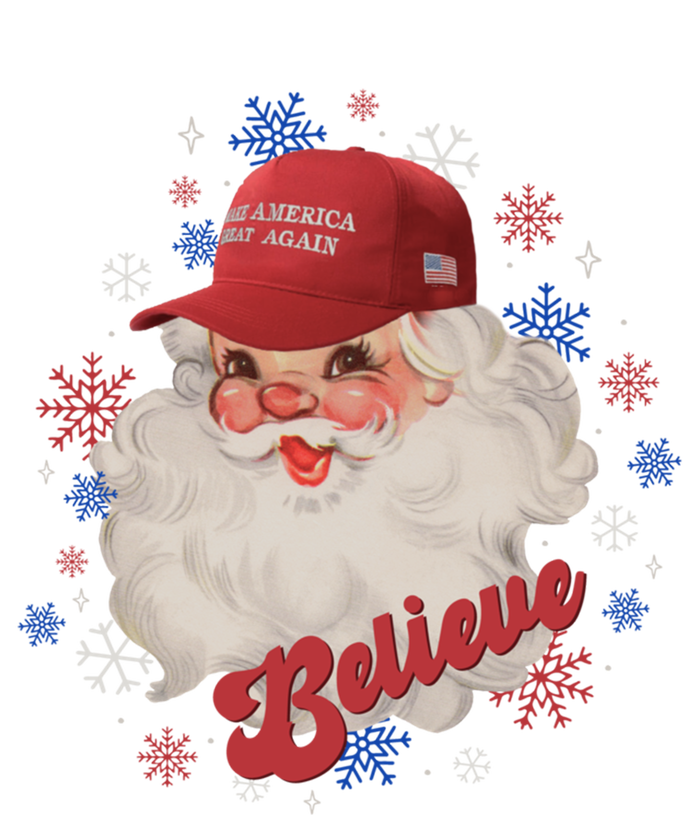 Santa Face Maga Trump Santa Hat Retro Make Christmas Great Gift T-Shirt