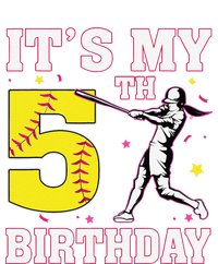 ItS My 5th Birthday Softball Player Girl 5 Years Old T-Shirt