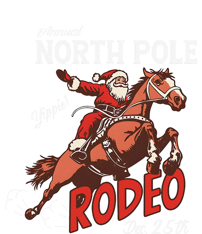 Annual North Pole Rodeo Western Christmas Cowboy Santa T-Shirt