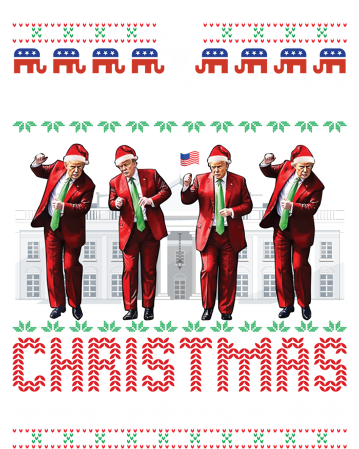 Santa Trump Dance ILl Be Home For Christmas Ugly Great Gift Sweatshirt Cinch Pack Bag