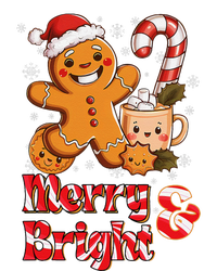 Funny Merry And Bright Christmas Gingerbread Man Hot Cocoa T-Shirt