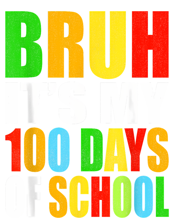 Bruh Its My 100 Days Of School Its 100th Day Of School Boy Performance Long Sleeve Polo