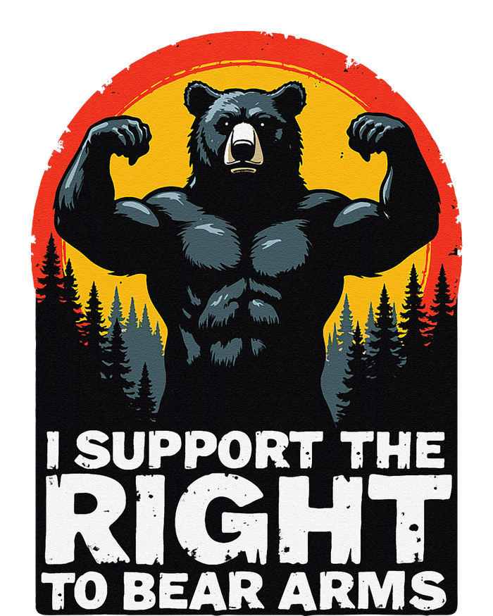 I Support The Right To Bear Arms Retro Bear Design Sustainable Beanie