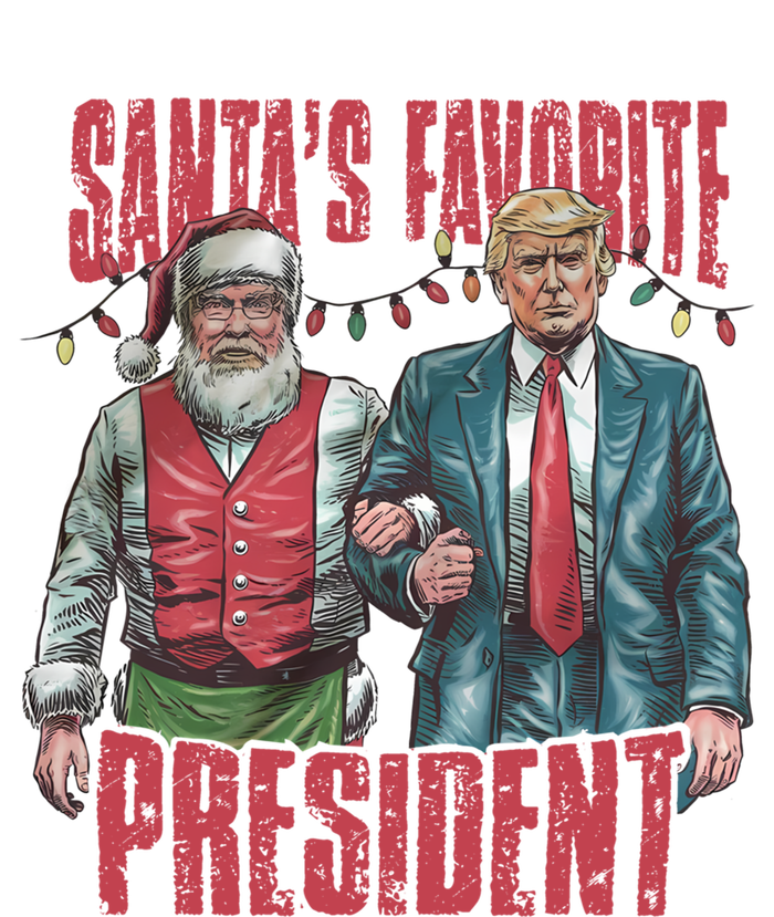 SantaS Favorite President Christmas Funny Trump Xmas Pajama Gift T-Shirt