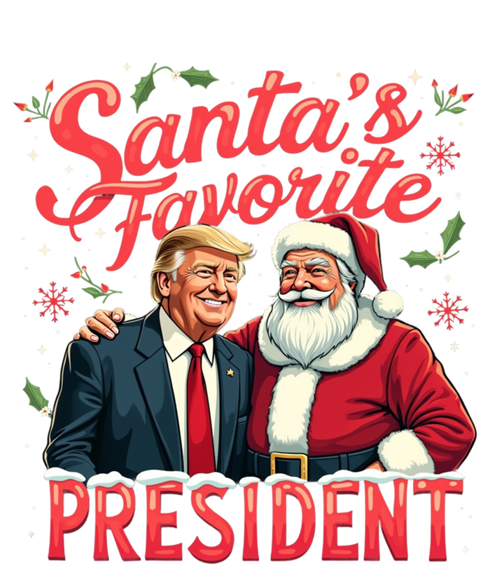 SantaS Favorite President Christmas Funny Trump Xmas Pajama Gift T-Shirt