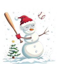 Baseball Christmas Funny Snow Playing Baseball Xmas Gift Long Sleeve Shirt