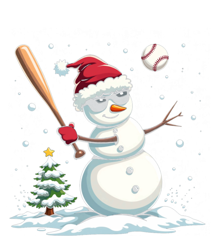 Baseball Christmas Funny Snow Playing Baseball Xmas Gift Long Sleeve Shirt