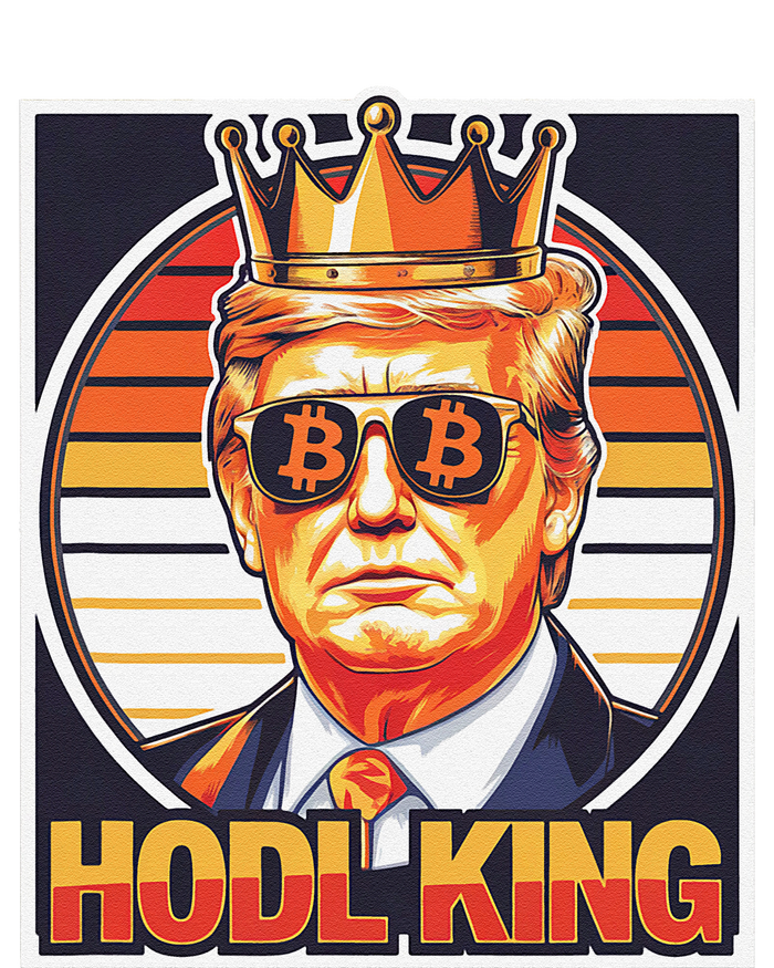 Cute Bitcoin King Trump Crypto Shades Future Of Money T-Shirt