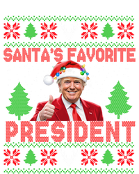 SantaS Favorite President Funny Trump Ugly Xmas Great Gift Women's Racerback Tank