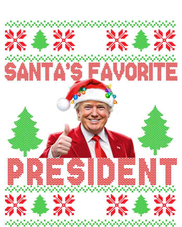 SantaS Favorite President Funny Trump Ugly Xmas Great Gift Women's Racerback Tank