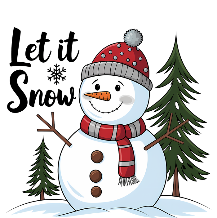 Let It Snow Cute Snowman Christmas Xmas Holiday T-Shirt