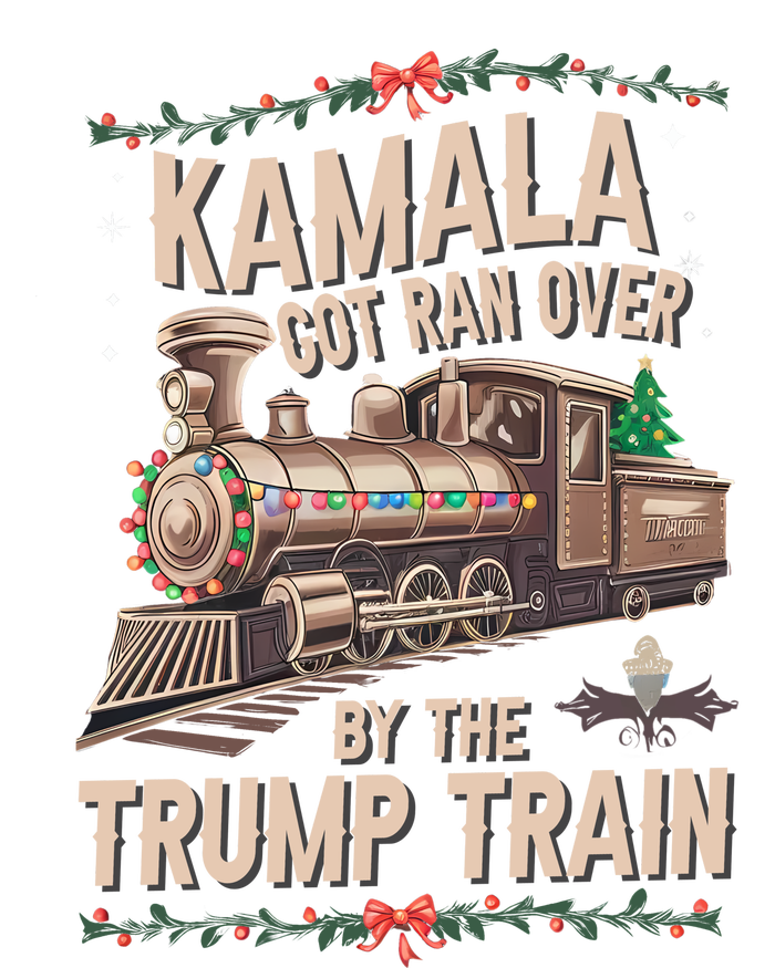 Kamala Got Ran Over By The Trump Train Christmas Holiday Xmas Tall T-Shirt