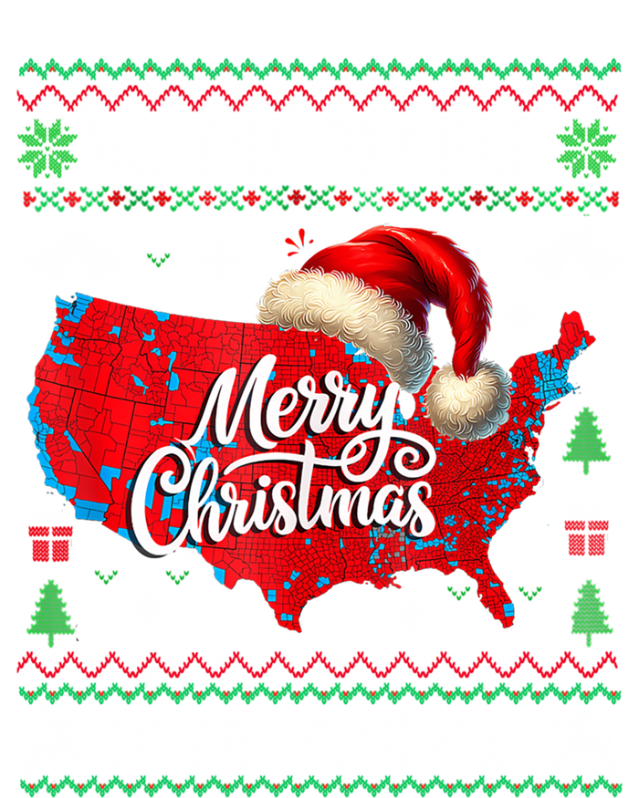 Trump Election Map Merry Christmas Holiday Santa Hat Gift T-Shirt