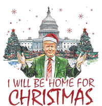 Trump Ill Be Home For Christmas White House Festive Holiday V-Neck T-Shirt