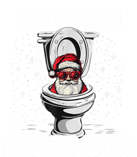 Skibidi Rizzmas Funny Toilet Santa Christmas Ladies Long Sleeve Shirt