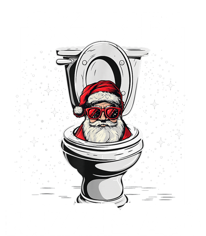 Skibidi Rizzmas Funny Toilet Santa Christmas Ladies Long Sleeve Shirt