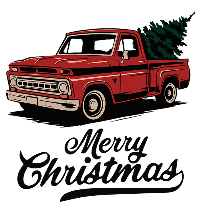 Merry Christmas Red Truck Vintage Retro Holiday T-Shirt