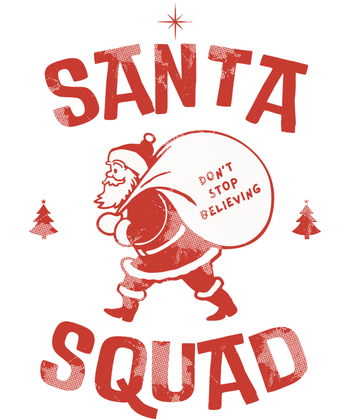 Santa Squad Dont Stop Believing Christmas Ladies Essential Flowy Tank