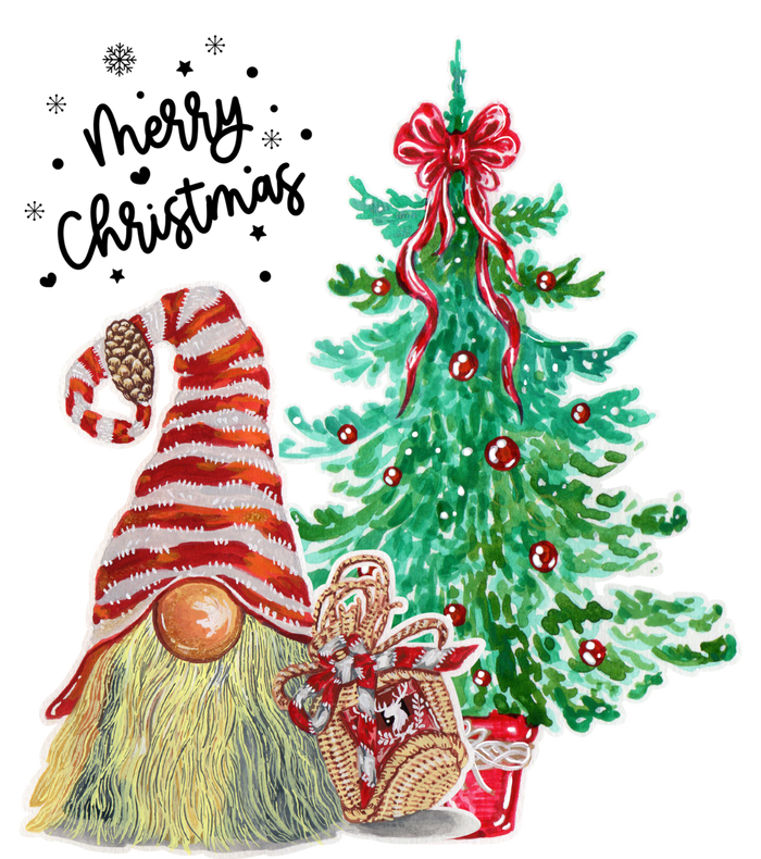 Merry Christmas Gnome Tree Festive Holiday Tall T-Shirt