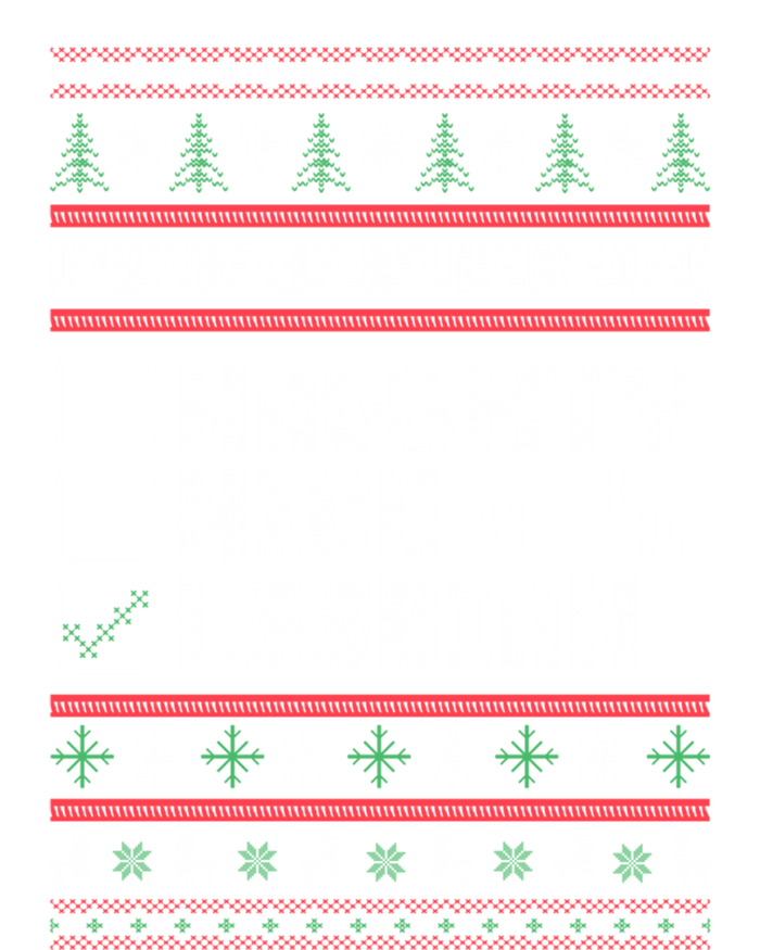 Naught Nice Lesbian Pride Funny Ugly Christmas Theme Party Gift T-Shirt