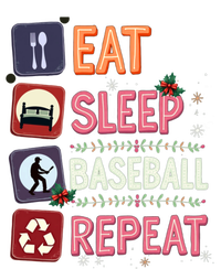 Eat Sleep Baseball Repeat Christmas Baseball Player Batter Gift T-Shirt