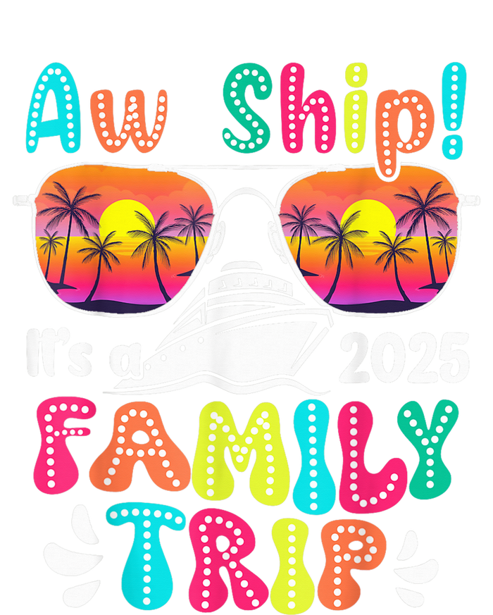 Aw Ship ItS A Family Trip 2025 Family Cruise Squad Retro Sustainable Knit Beanie