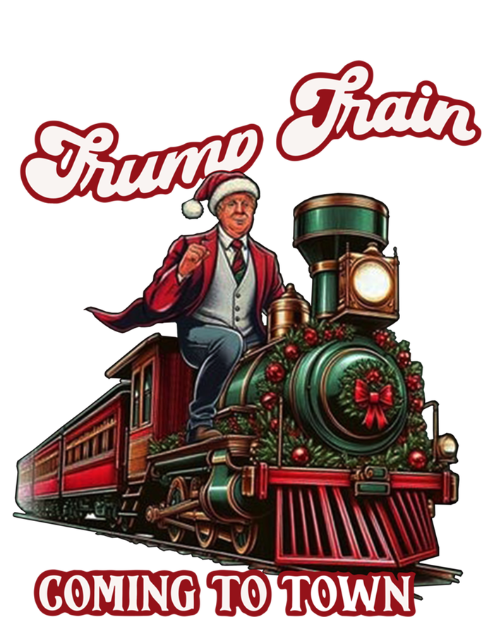 Trump Train Christmas Coming To Town Santa Trump 2024 Xmas Gift Women's Racerback Tank