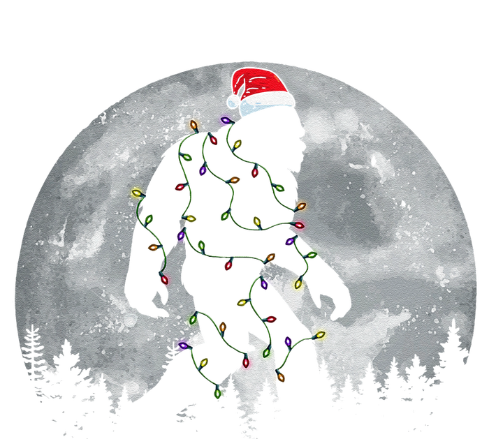 Bigfoot Santa Christmas Tree Lights Funny Xmas Sasquatch Gift T-Shirt